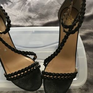 Thalia sodi black sparkly strappy sandal